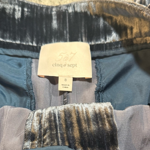 Cinq à Sept Collin’s Midnight Velvet Wide Leg Pants - Picture 8 of 11